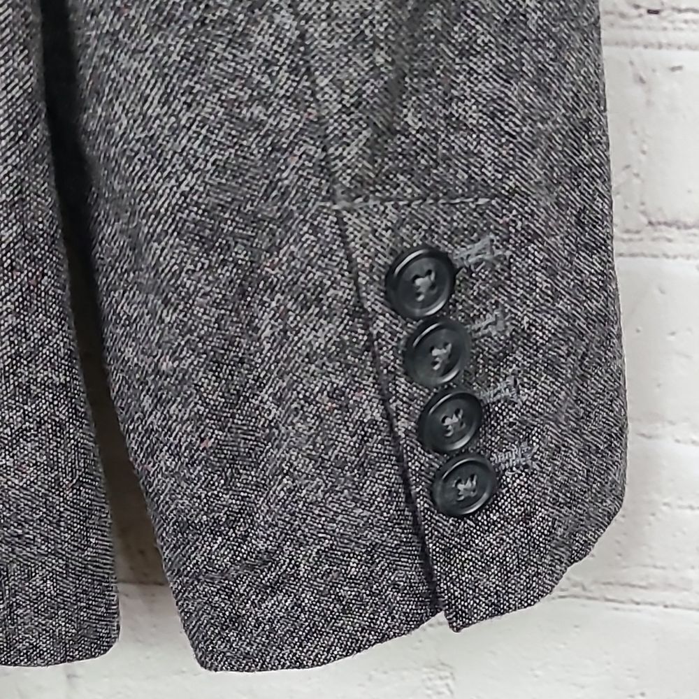 Eddie Bauer Gray Wool Tweed Blazer Classic Fit Tailored Suit Jacket Women's 8 - Picture 8 of 10